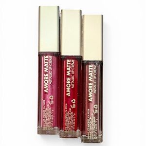 Milani Amore Matte Metallic Lip Crème Trio - Pink, Red, Plum
